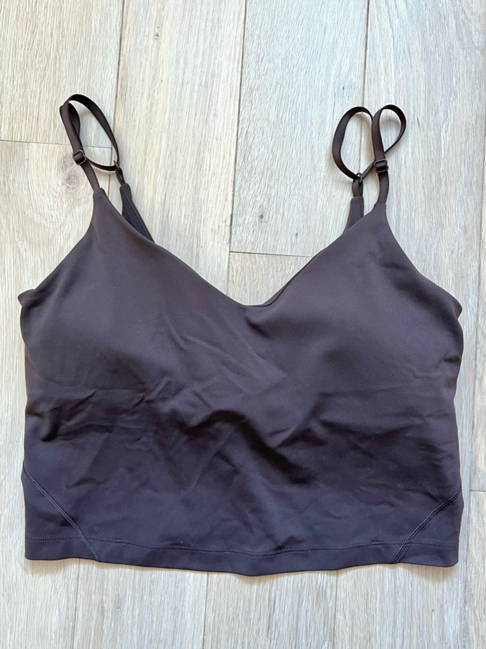 Lululemon Align Cropped Cami Tank Top Size 8 Dark Brown